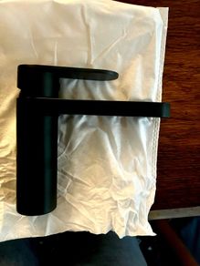 Matte black basin mixer tap and waste ( brand new )