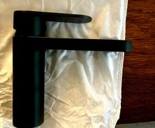 Matte black basin mixer tap and waste ( brand new )