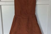 Faux suede pinafore