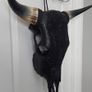 Carved Black Bull Skull Image 2