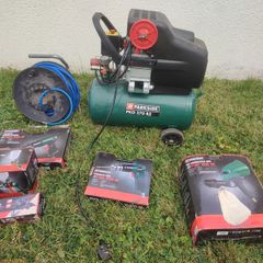 Parkside Air Compressor + Accessories Bundle