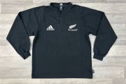 Vintage 2003 Adidas New Zealand All Blacks Long Sleeve Rugby Jersey Shirt Mens Medium