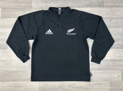 Vintage 2003 Adidas New Zealand All Blacks Long Sleeve Rugby Jersey Shirt Mens Medium