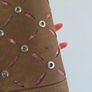 Desigual Brown Studded Cutout Zip-Around Purse Wallet Image 7