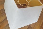 Cream faux suede lamp shade