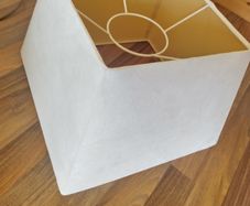 Cream faux suede lamp shade