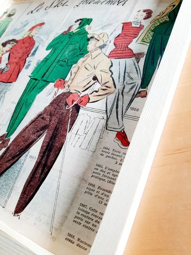 Decoupage: Ski fashion 1949