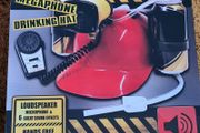 Megaphone drinking hat with microphone