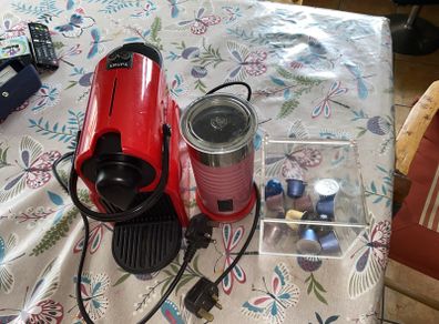krups nespresso coffee machine with frother