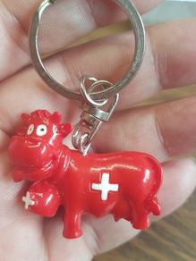 Swiss cow keyring
