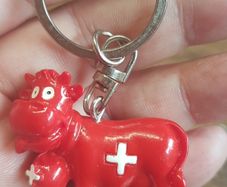 Swiss cow keyring