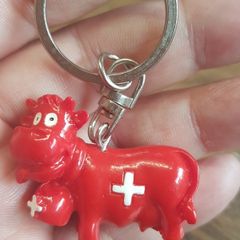 Swiss cow keyring