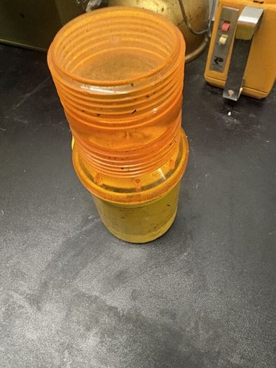 Vintage Amber Roadworks Warning Lamp