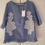 top Bnwt Lenny b top T1 button backed top blue & lace Image 2