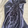 Brand New ASOS design Navy Satin Cowl Neck Maxi Dress - Lace Up Back - UK 16 Image 8
