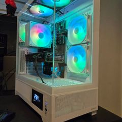 White Rgb Gaming Pc  Ryzen 5 5600 16gb Ram Rx 6700 10gb