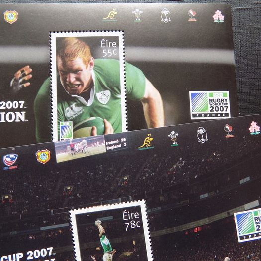 Ireland 2007.Two Miniature Stamp Sheets.Rugby World Cup.MNH.