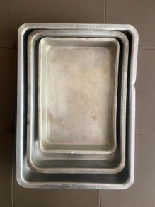 Set of 3 aluminum oven trays