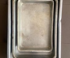 Set of 3 aluminum oven trays
