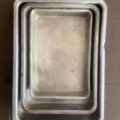 Set of 3 aluminum oven trays