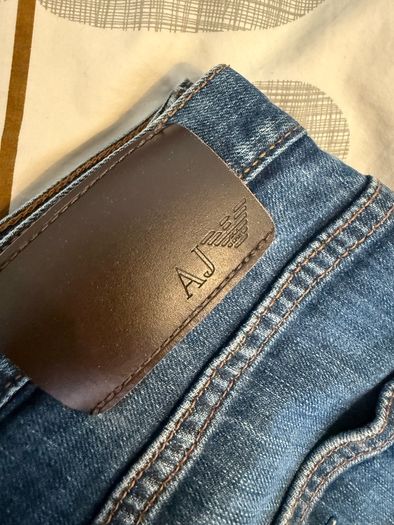 Armani Jeans Blue Denim Straight Fit Size 34