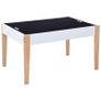 3 Piece Kids Storage Chalkboard Table Chair Set Black and White Image 8