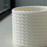 Minimalist Matte White Twisted Rope Pot and Desk Organizer 3D Printed with Free Post Image 3