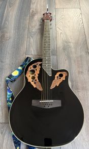 Harley Benton HBO-850BK Round-back Electro-Acoustic Guitar