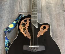 Harley Benton HBO-850BK Round-back Electro-Acoustic Guitar
