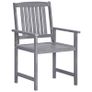 Director's Chairs 4 pcs Solid Acacia Wood Grey Image 3