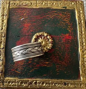 Vintage German Sterling Silver Band Ring