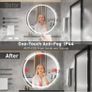 Bluetooth LED Bathroom Wall Mirror with LED Lights - 800mm Round Anti-Fog Vanity Mirror Image 5