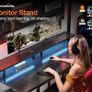 Gaming Desk with LED Lights, 120x50 cm Image 3