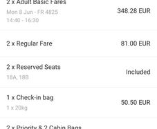 Flights Cork-Milan 30May, Venice-Cork 08 Jun