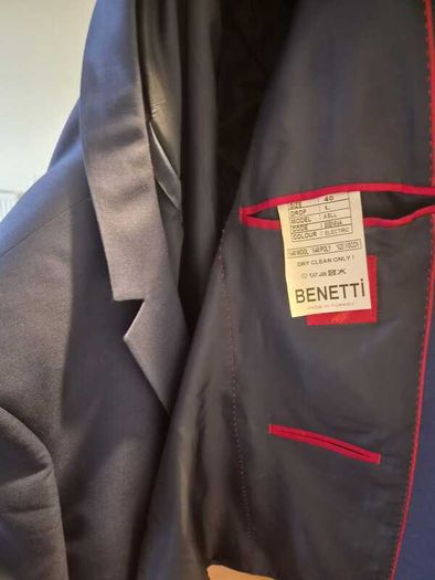 Benetti Luxury 3 Piece Suit Electric Navy (Wedding, Best Man, Groomsman, Sunday Suit)