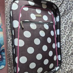 polka dot suitcase