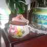 Antique Italian cermic salt cellar or tea bag caddy Image 3