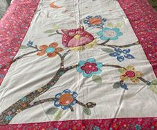 Pair (2) of single bed quilt covers with Owl detail