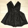 Sparkling short strapless evening dress with straps, black, size 8 Image 6