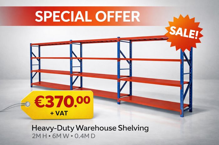 6 Metres Longspan Shelving / Racking All Metal Shelves For Sheds Garages Workshops