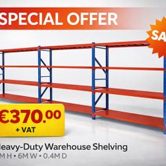 6 Metres Longspan Shelving / Racking All Metal Shelves For Sheds Garages Workshops