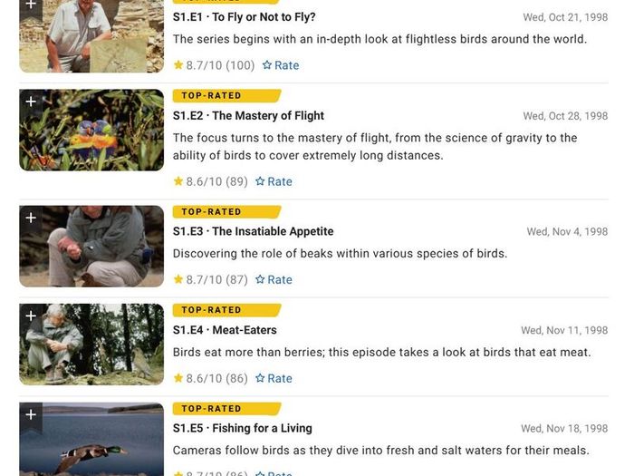 David Attenborough: The Life Of Birds - The Complete Series DVD (2012)