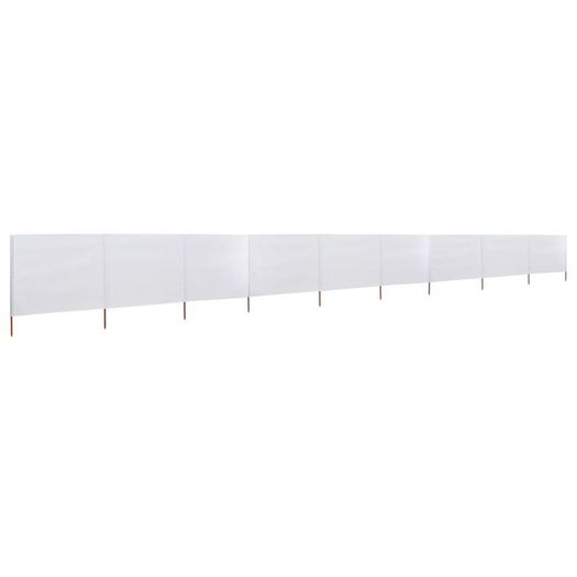 9-panel Wind Screen Fabric 1200x120 cm Sand White