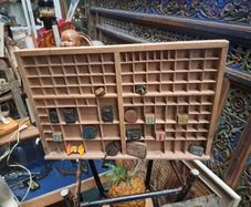 Vintage Wooden Printers Tray
