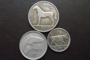 1928 Irish Free State. Set of 3 Silver Coins: Half Crown&amp;Florin&amp;Shilling