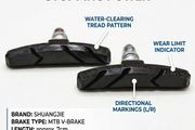 Shuang Jie MTB V-Brake Brake Pads  for Shimano, SRAM &amp; Major V-Brake Systems