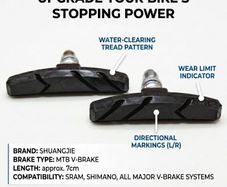Shuang Jie MTB V-Brake Brake Pads  for Shimano, SRAM & Major V-Brake Systems