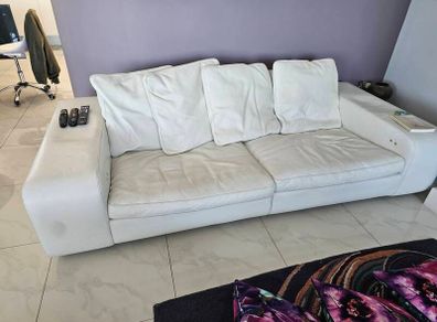 White Leather Couch