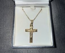 9ct Gold Chain and Cross