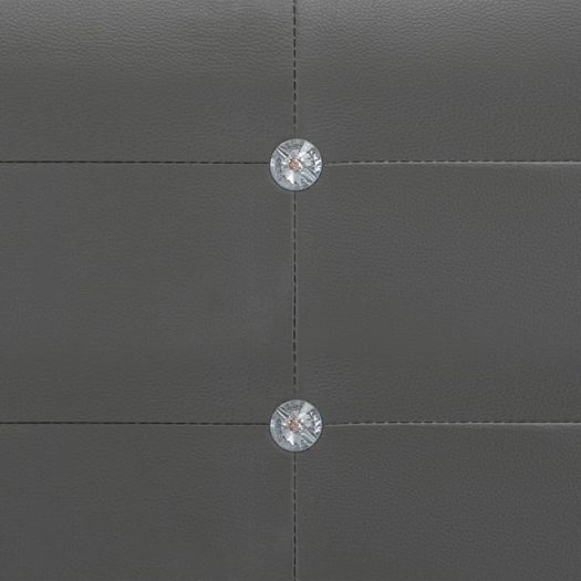 Bed Frame Grey Faux Leather 150x200 cm